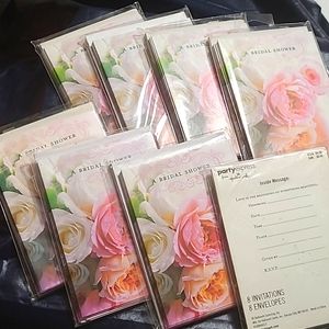 Hallmark Party Express (A Bridal Shower) 8 Inv. 8  Env. per pack. 8 Packs